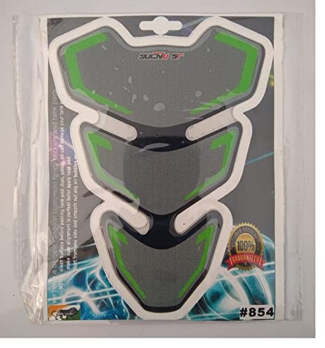 AUTONESTArrow Design Bike Rubber Fuel Tank Pad Sticker (Green and Grey) Compatible with Hero Super Splendor