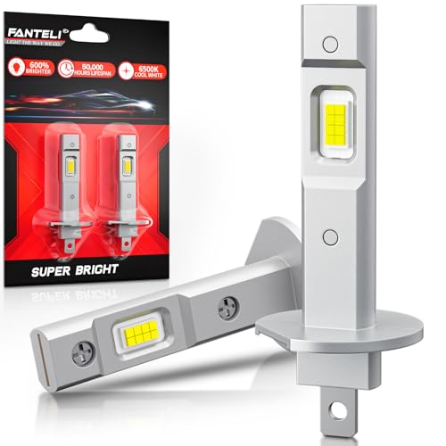 FANTELI Latest Bulbs 90 000LM 1300% Brightness 6500K White Super Bright 1:1 Halogen Size 6500K Cool White No Adapter Required Easy Install Non-Polarity Off Road Lights Pack of 2