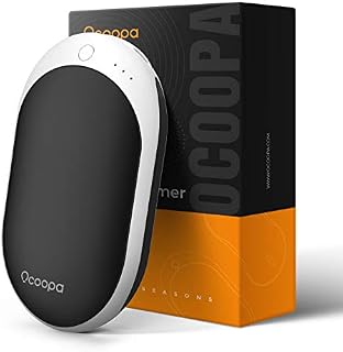 OCOOPA Hand Warmers Rechargeable, 7800mAh Long-Lasting Heating Electronic Hand Warmer, Body Warmer Battery Powered Great for Camping, Hunting, Warm Gift, Power Plus,1-Pack