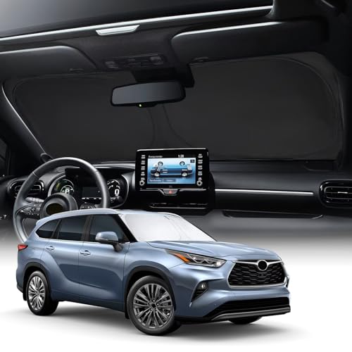 Pare-soleil voiture pour Toyota Highlander fraîcheur de l'habitacle en stationnement été
