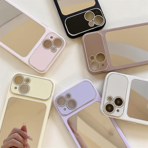 Protection appareil photo iPhone 13 coque antichoc violette miroir