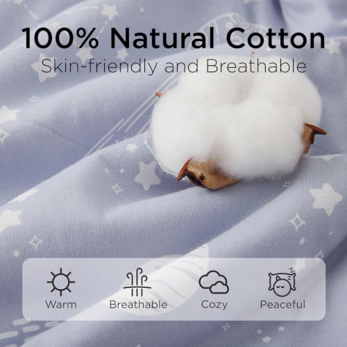 Image of Duomiaomiao 1.5 TOG Baby Sleep Sack 100% Cotton Four Season Baby Wearable Blanket, Breathable Comfy Toddler Sleeping Sack