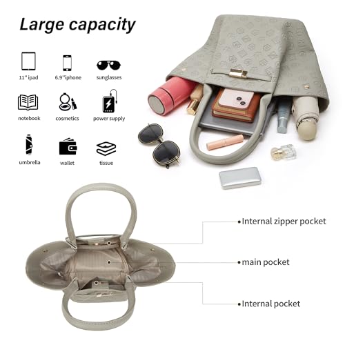 Image of Women Fashion Handbags Wallet Tote Bag Shoulder Bag Top Handle Satchel Purse Set 4pcs