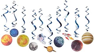 10pcs Outer Space Party Decoration Hanging Solar System Swirls Solar System Party Planet Astronaut Universe Theme Party Supplies