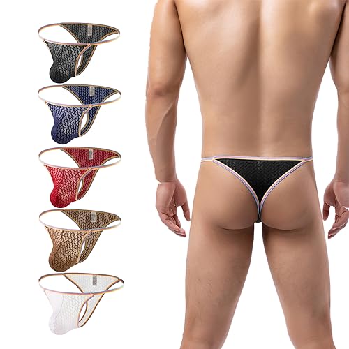 Men's Sexy Thong U Convex Pouch Bikini Briefs Breathable Underwear3