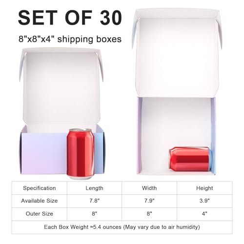 Cajas para envíos de 8x8x4 en pack de 30 unidades decorativas 3