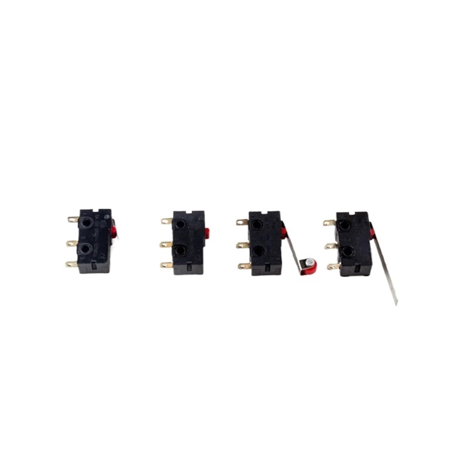 10 Uds Micro interruptor de límite NO NC 3 pines terminales PCB SPDT 5A 125V 250V 29mm palanca de arco de rodillo microinterruptores de acción rápida(KW12)