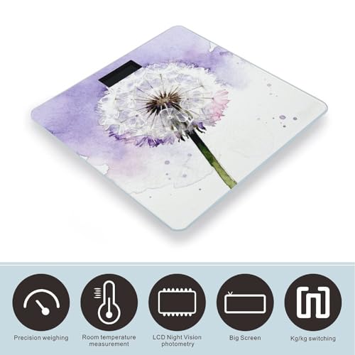 Báscula digital de baño con pantalla LCD y base antideslizante miniatura 3