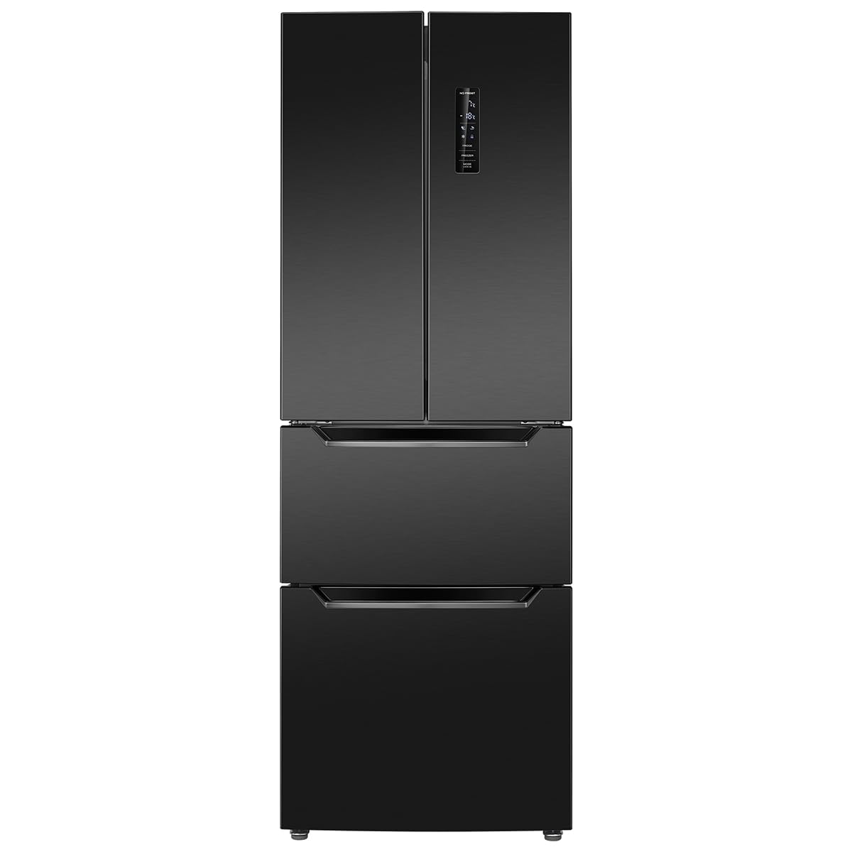 Bomann® Kühlschrank mit Gefrierfach | No-Frost Gefrierteil | 186cm Kühlschrank | 39dB | Kühl Gefrierkombination mit MultiAirflow | 320L | Kühl Gefrierkombination No-Frost | KG 7361 schwarz-inox