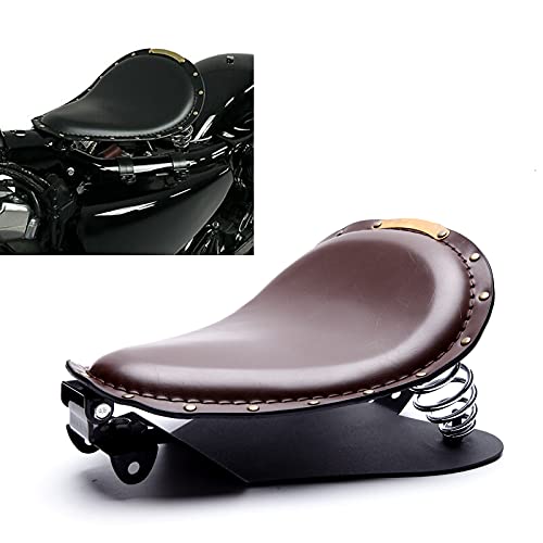 Sella Per Harley Sportster 883 1200 - Stile Cafe Racer, Pelle Sintetica, Per Conducente E Passeggero