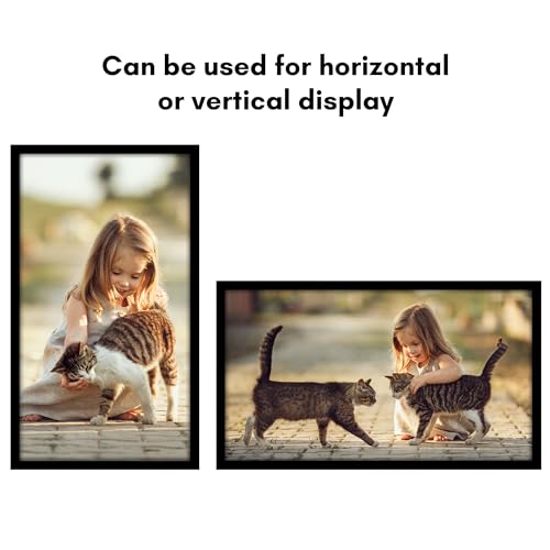 Americanflat 20x36 Poster Frame with Polished Plexiglass - Black Picture Frame - Wide Photo Frames Made of Engineered Wood for Vertical or Horizontal Wall Display - Epic Collection - Black