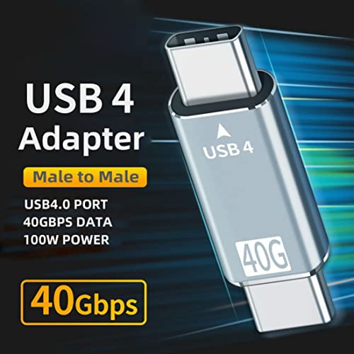 chenyang Adaptador USB C Macho a Macho USB4 100W 8K miniatura 5