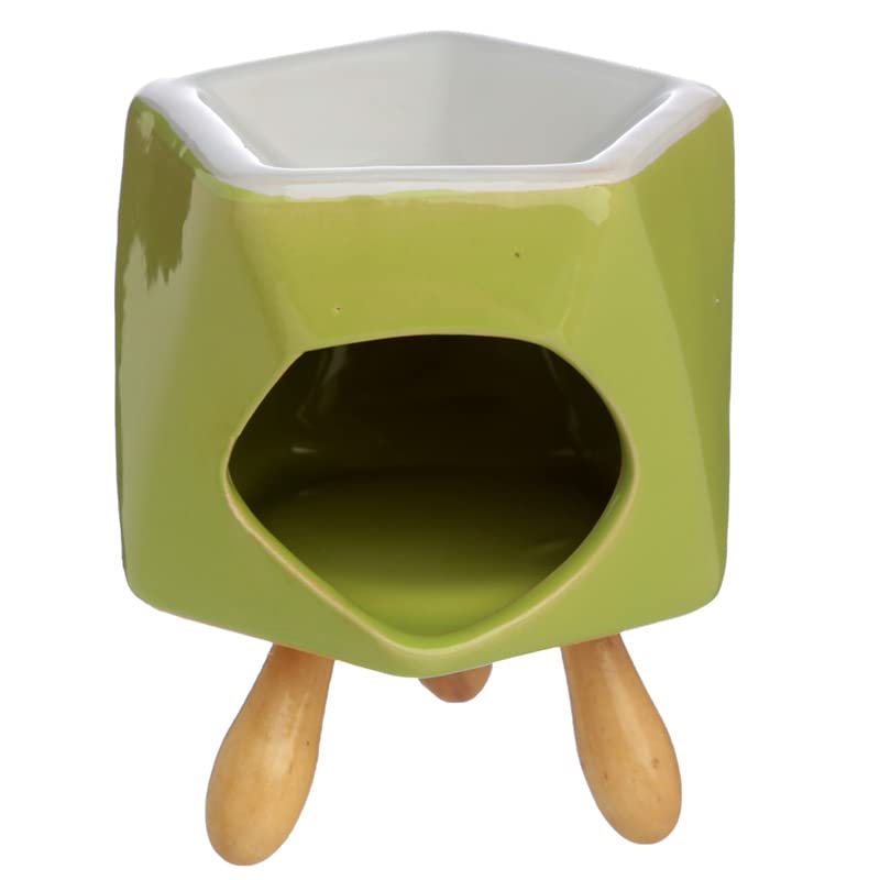 HoitoDeals Ceramic Abstract Bold Colours Eden Oil Burner with Feet For Home, Living Room, Office Decor Item (1Pcs Random Colour)