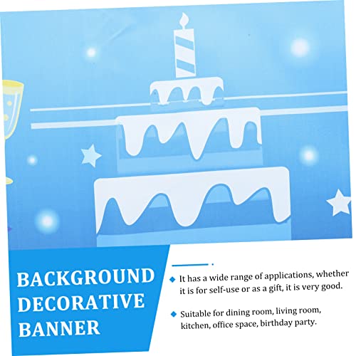 Obuyke 2 Peças Banner De Fundo Azul E Branco Tapeçaria Decoração De Casa Decorações De Balão Fundo D