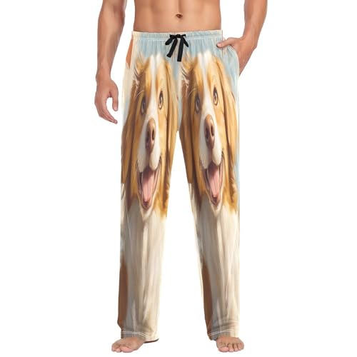 Pantalon de pyjama pour homme multicolore avec cordon S