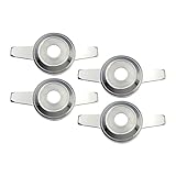 British Wire Wheel Zenith Style 2 Ear Cut Spinner Caps (Set of 4) | Triple Chrome Plated 2 Bar/Wing Straight Knock Off Spinner Caps with Wheel Chip Recess | Designed for Lowrider Cars with Wire Wheels