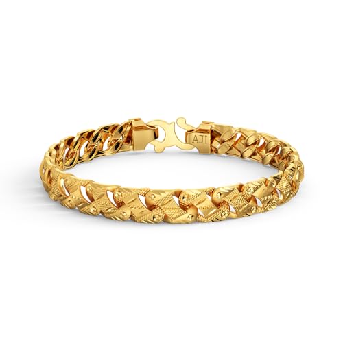 Image of Joyalukkas 22K (916) Purity Modest Opulence Gold Bracelet For Men