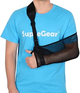 supregear Mesh Arm Sling, Adjustable Lightweight Comfortable Shoulder Arm Immobilizer Sling Breathable Right Left Shoulder Stabilizer Support for Injured Arm Elbow Wrist Hand