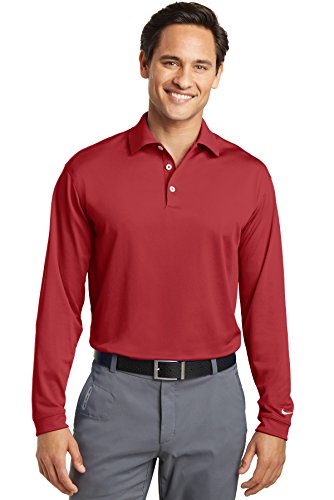 Nike Golf Long Sleeve Dri-FIT Stretch Tech Polo, Varsity Red, Large