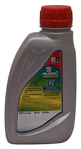 Image of HP Lubricants Racer 2T Oil 45-65 Synthetic Engine Oil for 2 Stroke Bikes (500 ml)