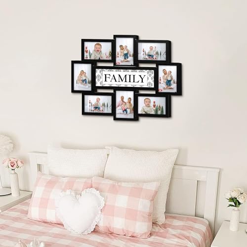 HELLO-LAURA-Photo-Collage-Frame-for-Wall-Family-Picture-Frames-Collage-Wall-Decor-8-Opening-Photos-Display-for-6-x-4-Photo-Sockets-Black-Gallery-Wall-Frame-for-Home-Living-Room-Bedroom-Black HELLO LAURA Photo Collage Frame for Wall Family Picture Frames Collage Wall Decor 8 Opening Photos Display for 6 x 4 Photo Sockets Black Gallery Wall Frame for Home Living Room Bedroom Black