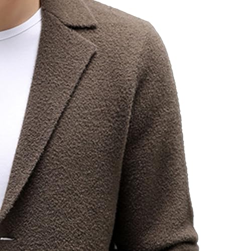 Men's Blazer Collar Two Button Sweater Slim Fit Cardigan Winter Sweater Casual Solid Sweaters with Pockets4