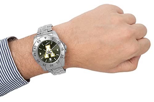 Image of SunTime Men's NCAA Team Sport Watch, 20mm Stainless Steel Strap, Reflective Shiny Dial with Date