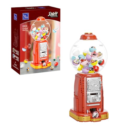 PANTASY Retro Gumball Machine Building Block Set, with 12 Micro Building Blocks and 12 Lucky Notes for Multiple Gameplay Desktop Collectible-Quality Classic Gumball Machine Assembly Blocks Kit by PANTASY - Used condition - US$52.72