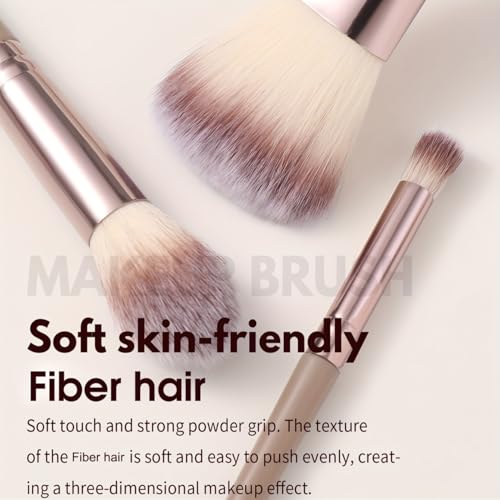 KUORYZAL Brown Makeup Brushes Set Professional 47Pcs Premium Synthetic for Foundation Concealer Blush Eyeshadow Powder Contour Makeup Brush Kit Face Eye Make up Brushes & Tools - image 2