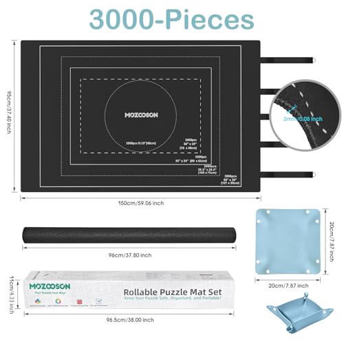 MOZOOSON Puzzlematte 3000 Teile, Puzzle Matte – Ansicht 5