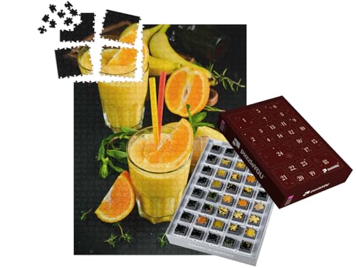 puzzleYOU: Puzzle-Adventskalender | „Vitaminbombe: Smoothie aus Banane, Orange und Ingwer“ – aus der Puzzle-Kollektion Getränke