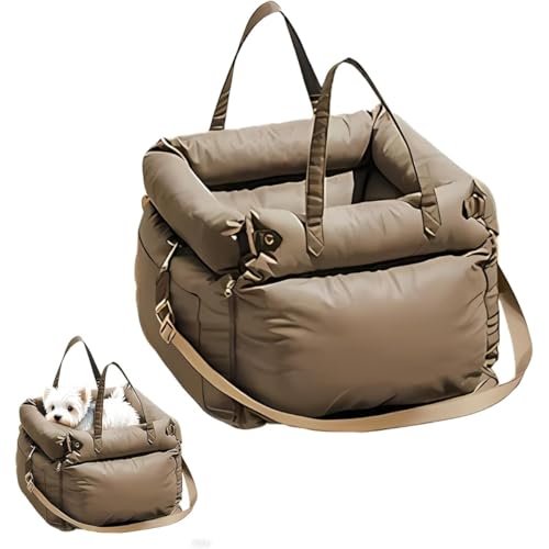 【高級レザー調&防水】犬 ドライブシート 助手席用 車 犬 シート Momgla 小型犬〜中型犬対応 ペットカーシート 手提げ可能 抜け毛つきにくい 滑り止め 安定設計 速乾 防汚 耐摩 簡単取り付け 全車種 折り畳み可 (オレンジグリーン 55x50x4