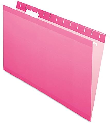 Pendaflex 415315PIN Hanging Folder, 1/5 Tab Cut, Legal, 25/BX, Pink