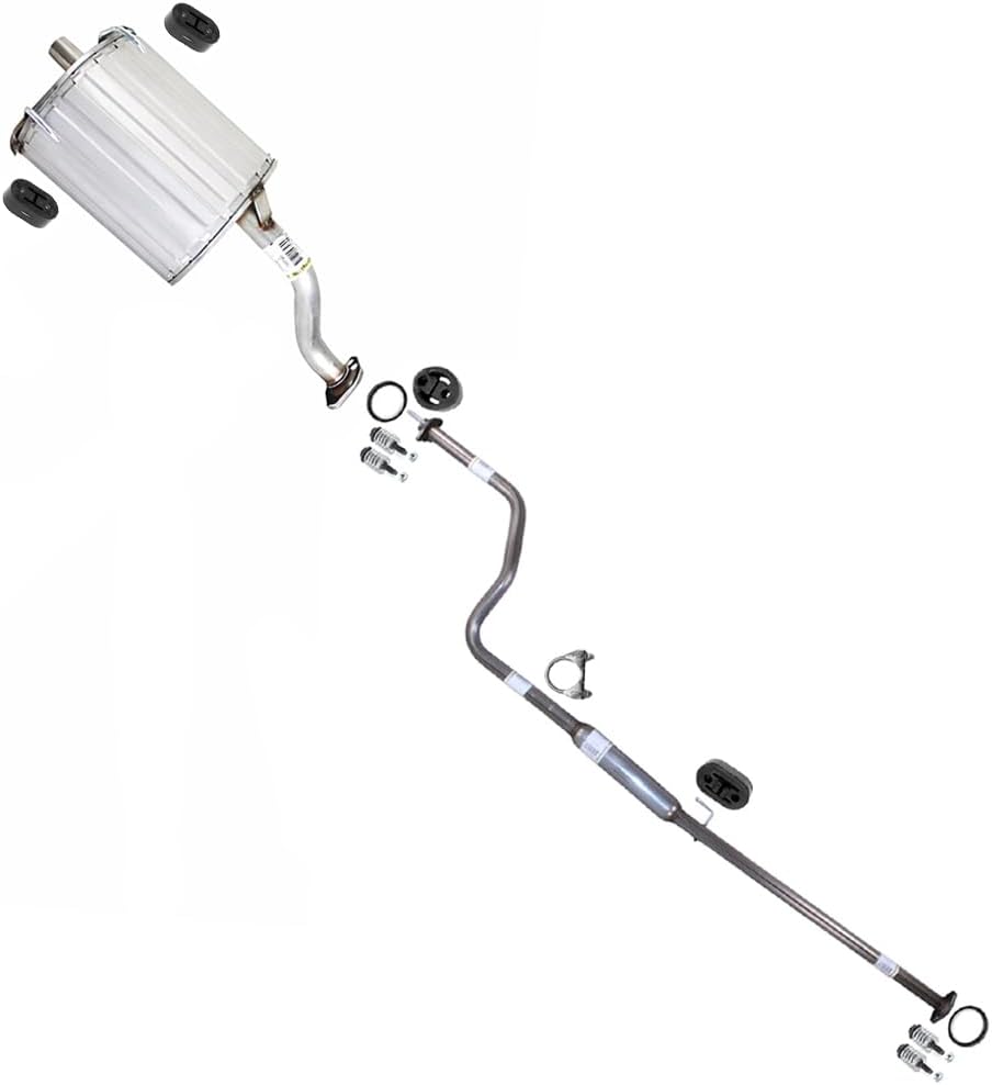 Northeastern Exhaust Stainless Steel Resonator & Muffler Kit for Honda Civic 1996-2000 1.6L - Direct Fit with Gaskets, Clamps & Hardware