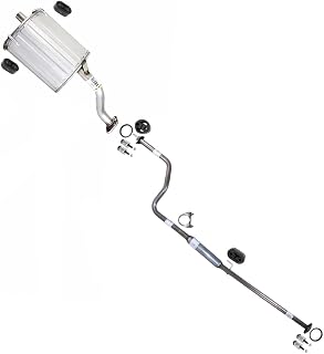 Northeastern Exhaust Stainless Steel Resonator & Muffler Kit for Honda Civic 1996-2000 1.6L - Direct Fit with Gaskets, Clamps & Hardware