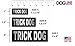 Dogline Trick Dog Vest Patches – Removable Trick Dog Patch 2-Pack with Reflective Printed Letters for Support Dog Vest Harness Collar or Leash Size A (1
