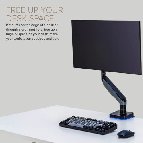 Brazo de monitor POUT de aluminio resistente con base estable minimalista 7
