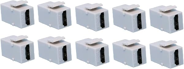 Adaptador Keystone HDMI 2.0 Gris, Acoplador Hembra a Hembra (Paquete de 10)