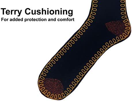 JCB - Men's Black work wear boot Socks | 4 Pairs | U.K. Size 6-11 | Boot Socks, Reinforced Socks, Terry Cushioning