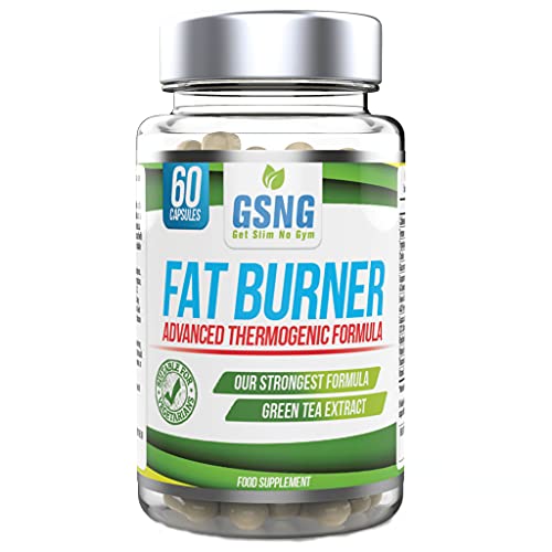 Fat Burner Weight Loss Pills – Metabolism Booster, Appetite Suppressant – Green Tea Extract Lean Slimming Diet Supplement for Men & Women – UK Premium Manufacture – 60 Vegetarian Capsules – GSNG