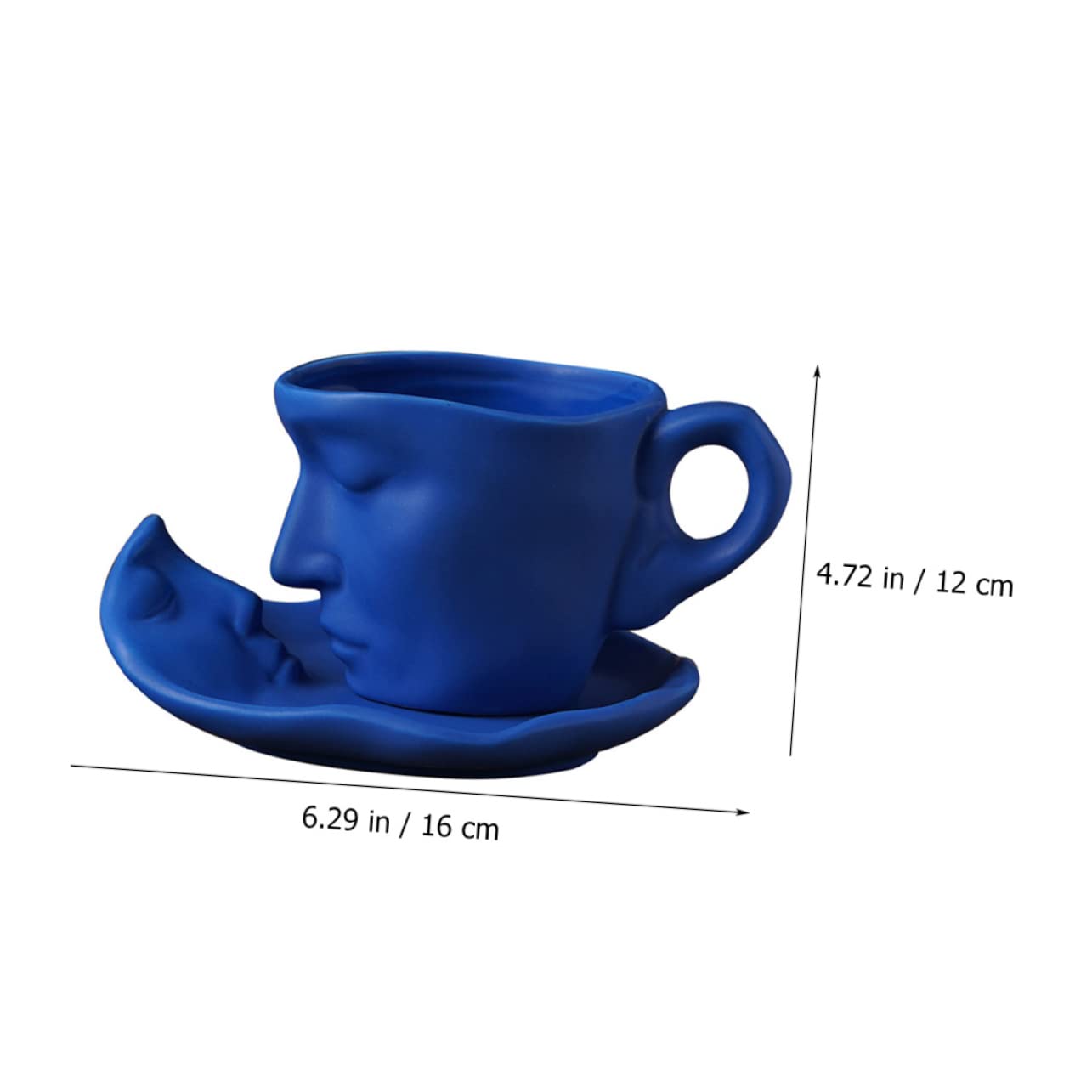 Mikinona Espressotassen-set Aus Keramik Mit Untertasse Teetassen-set Cappuccinotassen- Relief-design Hochtemperaturgebrannt Kratzfest Für Hause Und Büro