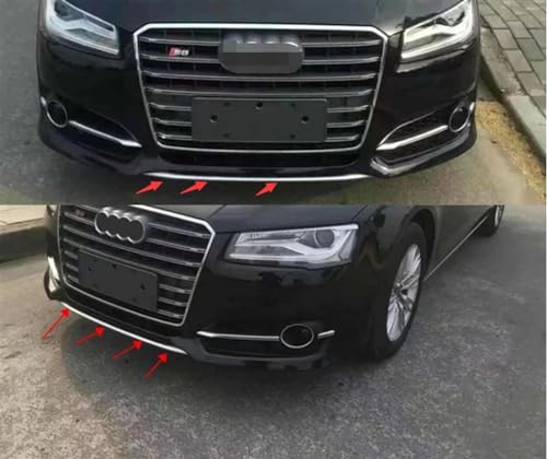 Diffuseur de pare-chocs avant Audi A8 S8 2014-2017 lèvre ABS noir