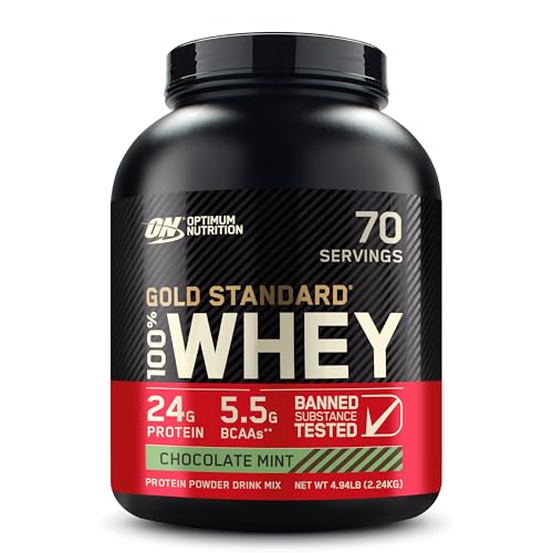 Optimum Nutrition Gold Standard 100% Whey Protein Powder Chocolate Mint 5 Pound (Packaging May Vary)