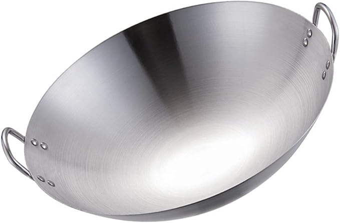 Wok Kichvoe de acero inoxidable con dos asas, 32 cm miniatura 9