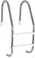 Escada Piscina Aço Inox Com Degraus Abs Corrimão Resistente