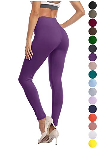 Image of Kotii Women's Soft Full Length Leggings High Waist Ankle Length Leggings Pants Tights