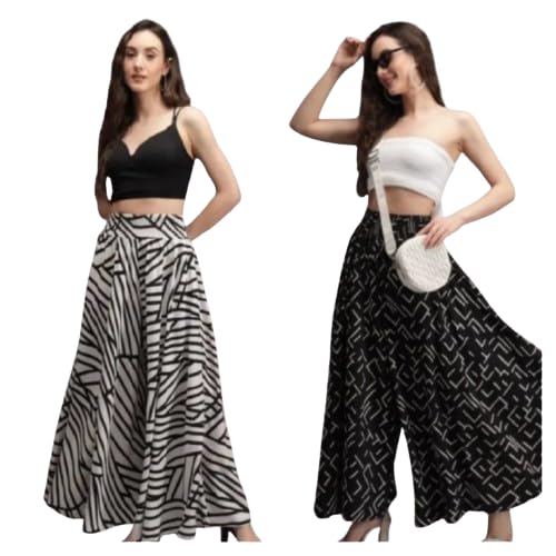 shree vitthal Cotton Palazzo for Women|| Flared Palazzo ||Cotton Palazzo ||Printed Palazzo||Women Palazzo||Long Palazzo||White Palazzo-picture-53