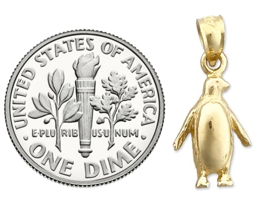 14K Gold Antarctic Penguin Charm, Yellow, 1614-YG3