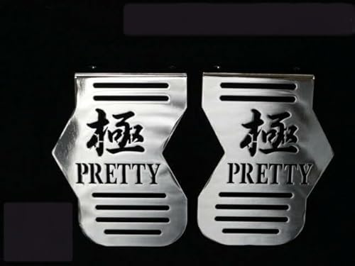 PRETTY RACING製 ゼファー400χ 極 PRETTY ロゴ入り サイドキャブカバー メッキ