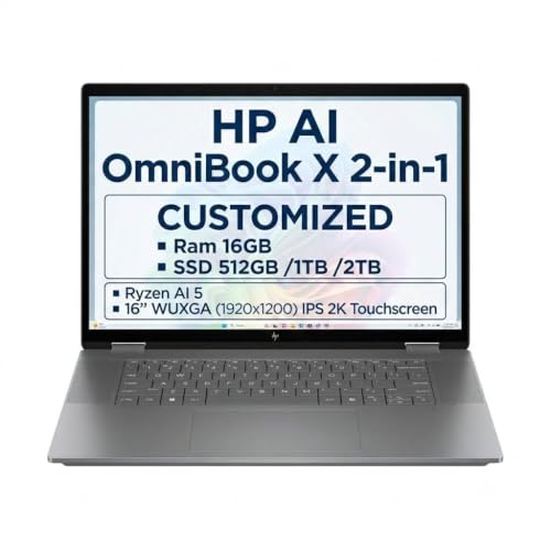 Image of Customized Laptop, Created Using 2-in-1 16 inch FHD+ Touch Screen Laptop,AMD Ryzen AI 5 340,Backlit,16GB RAM DDR5,512GB /1TB /2TBSSD, Win 11